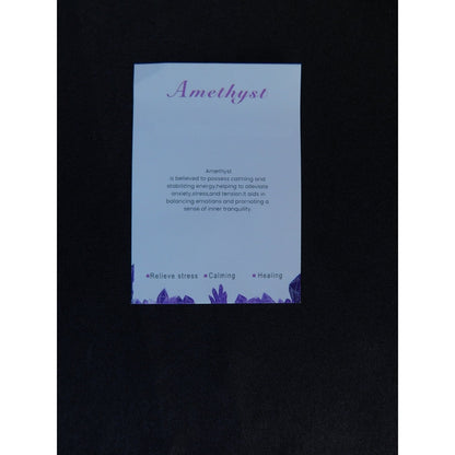 Amethyst Beaded Bracelet Healing Energy Gemstone Calming Stress Relief Jewelry G