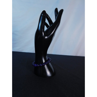 Amethyst Beaded Bracelet Healing Energy Gemstone Calming Stress Relief Jewelry G