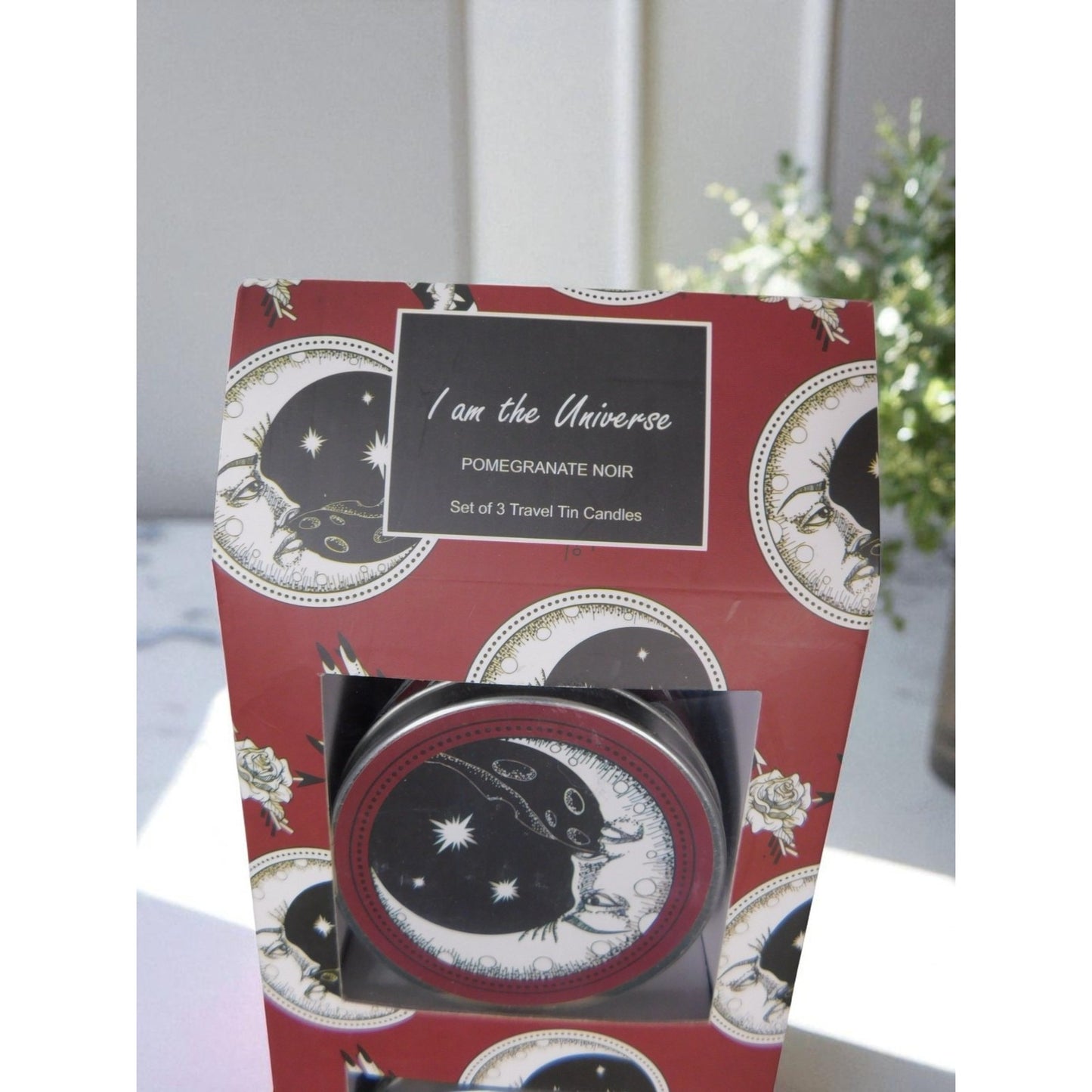 I Am The Universe Candle Set Travel Tin Pomegranate Noir Scented Decor Gift New