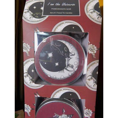 I Am The Universe Candle Set Travel Tin Pomegranate Noir Scented Decor Gift New