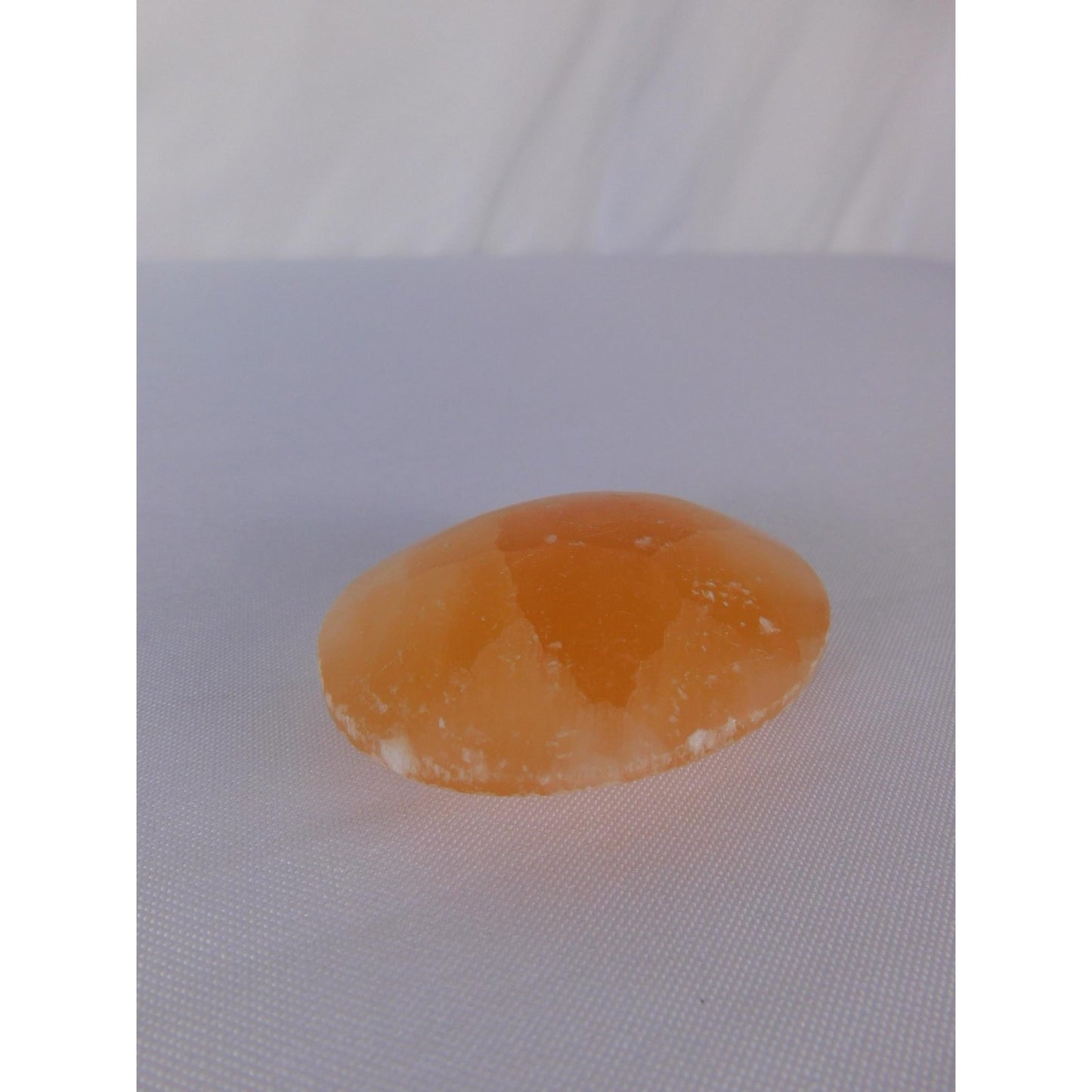 Natural Orange Calcite Palm Stone 0.85 Oz Polished Healing Crystal Worry Stone