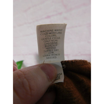 J Jill Petite Boho Sleeveless Tassel Top S Brown Pink Palm Print