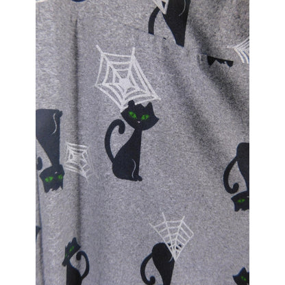 Feeling Festive Leggings Womens Medium Gray Black Cat Spider Web Witchy