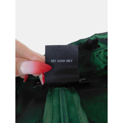 Title: Cachet Emerald Embellished Blouse 12 - Sequin - Excellent - Witchcore Elegant