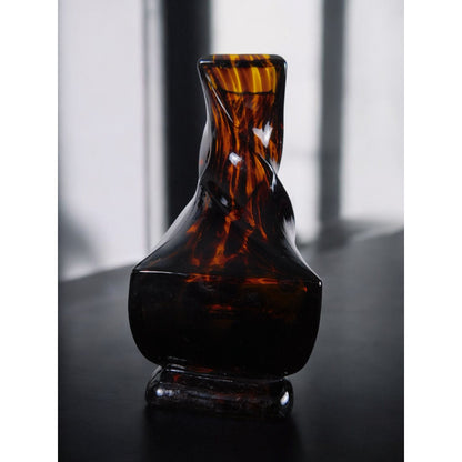 Greenleaf Amber Glass Reed Diffuser Bottle 5" Twisted Vase Decor
