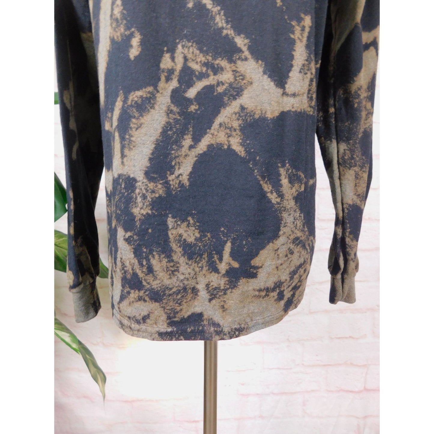 Witches Be Crazy Bleach Tie Dye Long Sleeve Shirt Small Witchy
