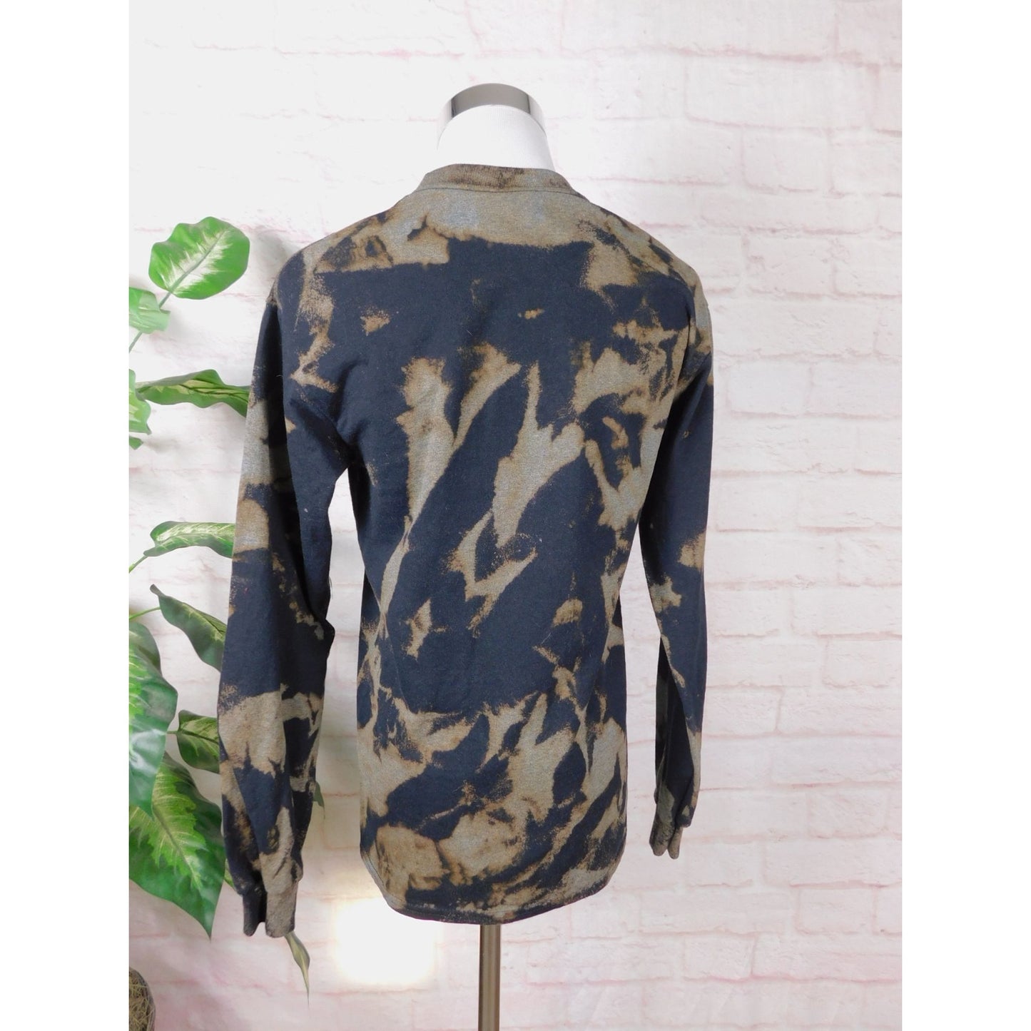 Witches Be Crazy Bleach Tie Dye Long Sleeve Shirt Small Witchy