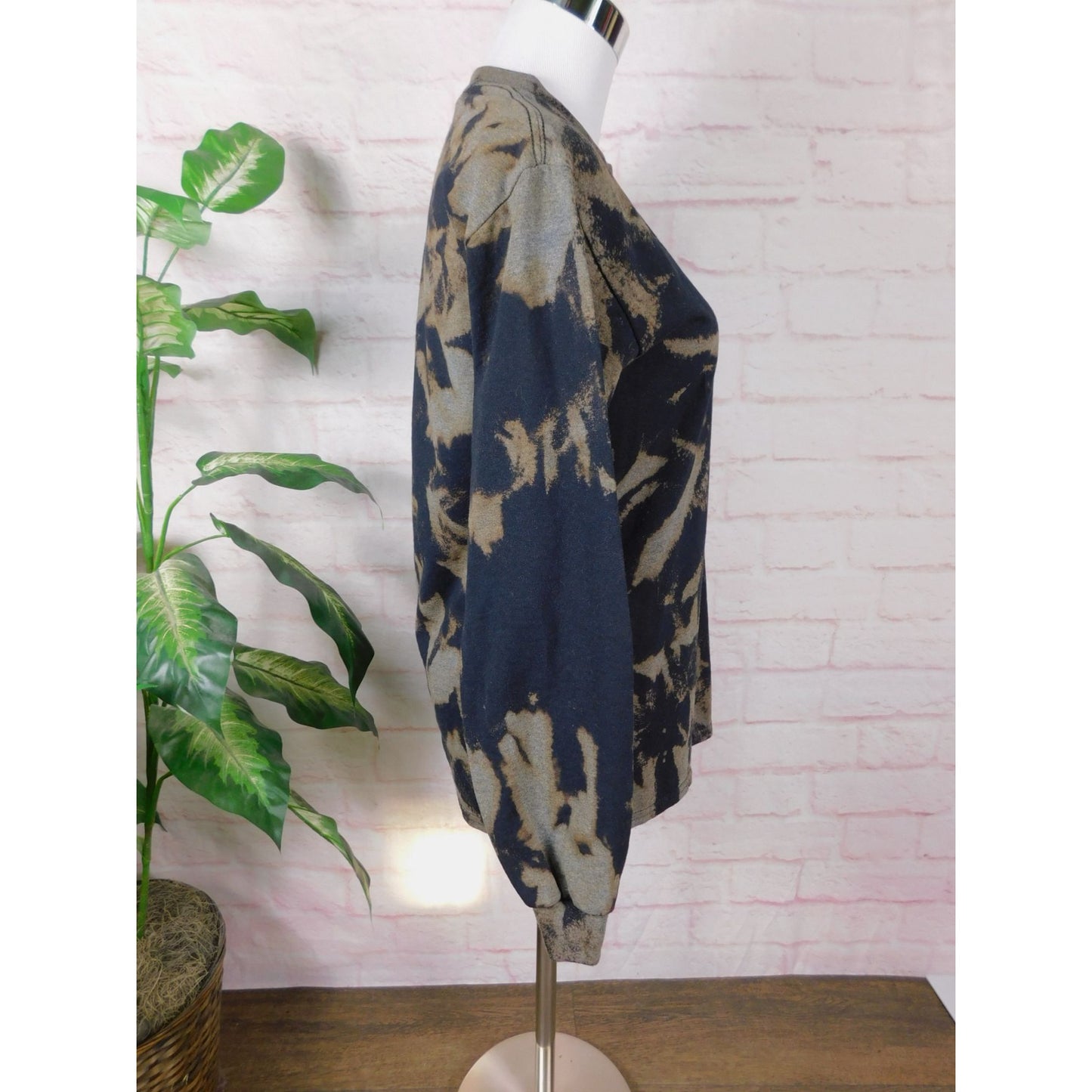 Witches Be Crazy Bleach Tie Dye Long Sleeve Shirt Small Witchy