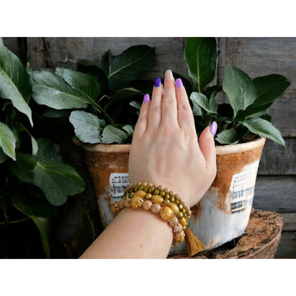 Boho Tree Of Life Bracelet Multi-Layer Tassel - New - Witchcore Earth