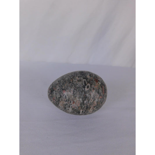 Small Polished Jasper Stone Egg Speckled Crystal Altar Decor Palm 0.98 Oz