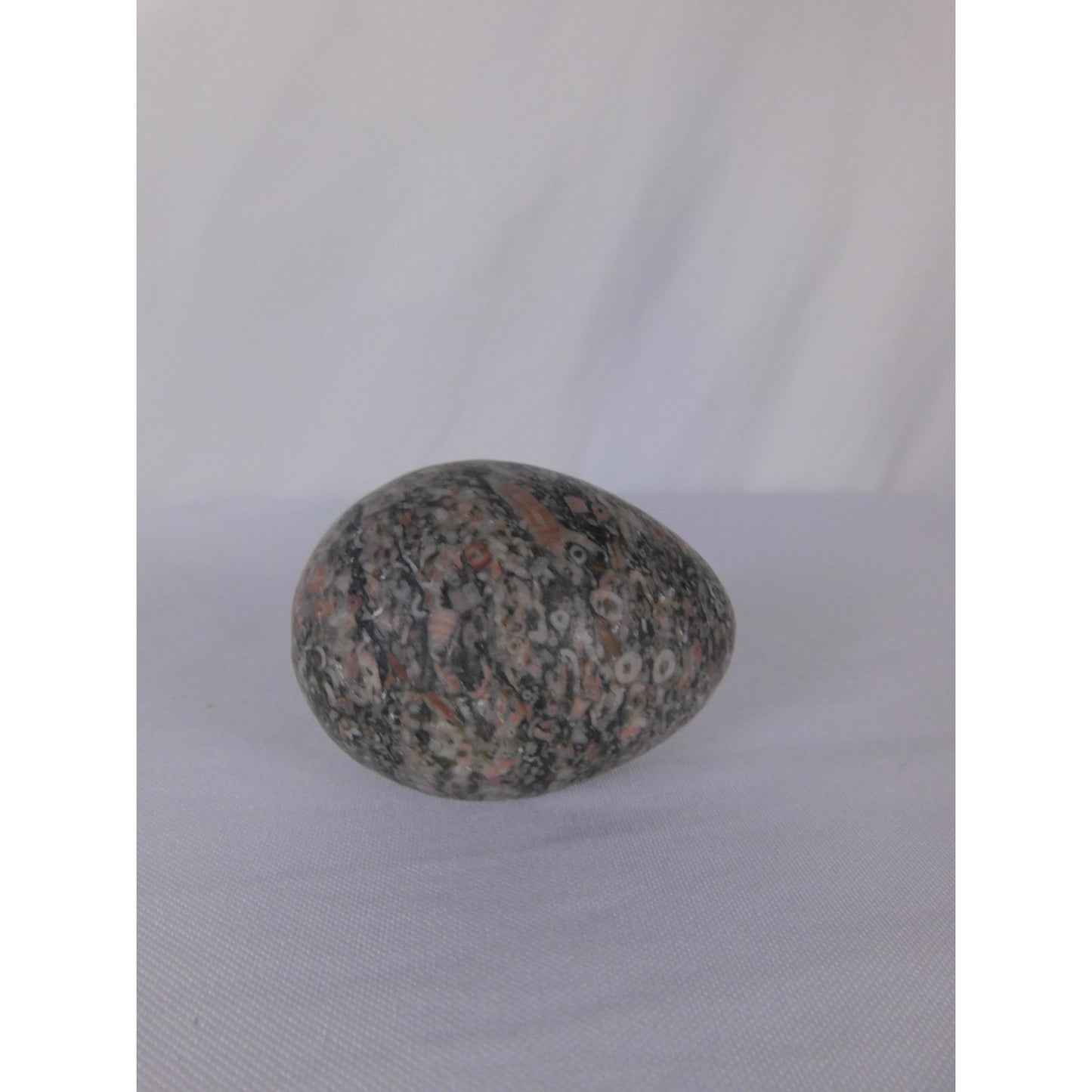 Small Polished Jasper Stone Egg Speckled Crystal Altar Decor Palm 0.98 Oz