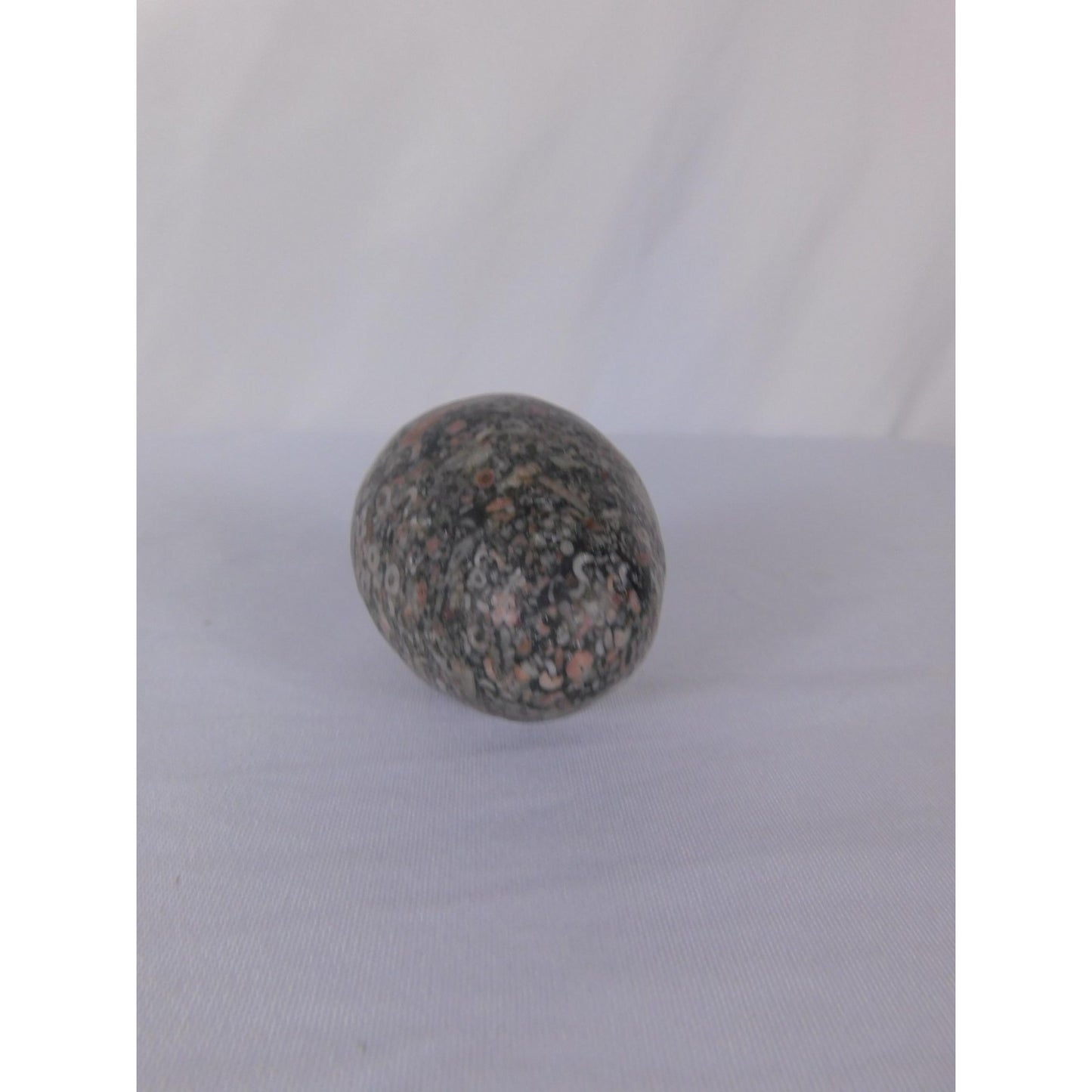 Small Polished Jasper Stone Egg Speckled Crystal Altar Decor Palm 0.98 Oz