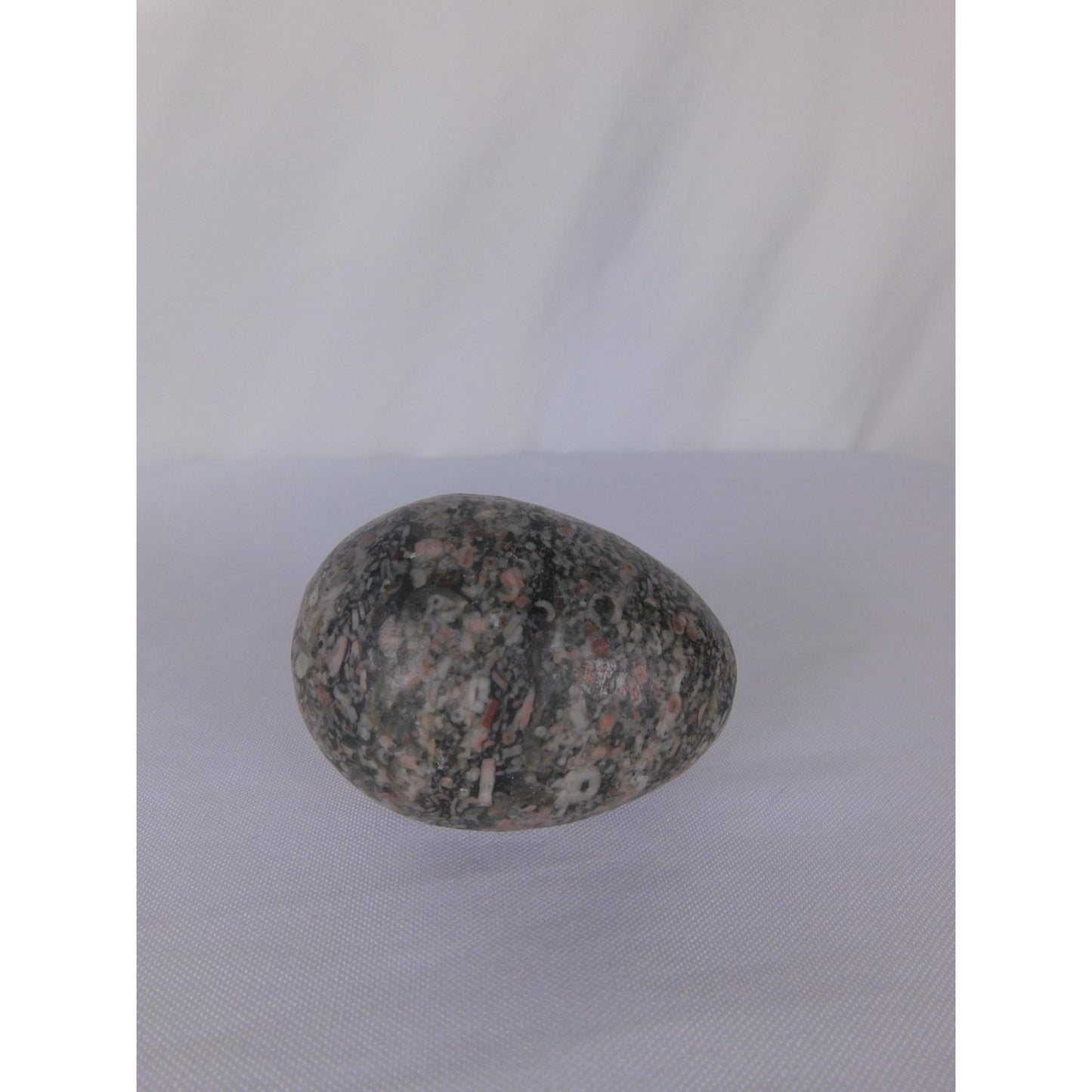 Small Polished Jasper Stone Egg Speckled Crystal Altar Decor Palm 0.98 Oz