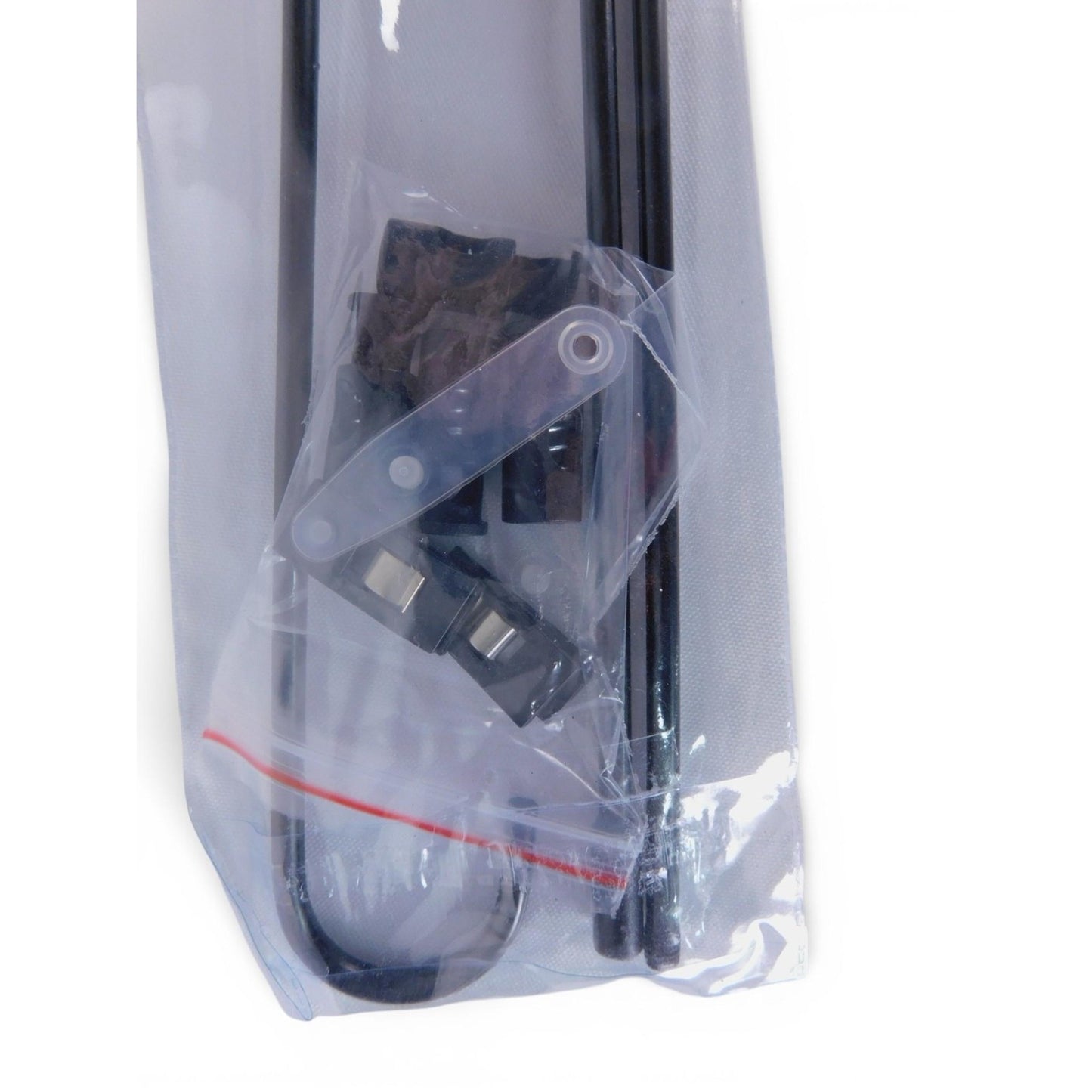 35" Black Garden Flag Holder - Metal Yard Stake with Anti-Wind Clips & Stoppers