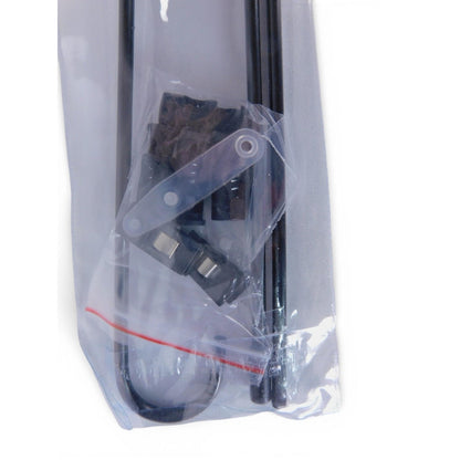 35" Black Garden Flag Holder - Metal Yard Stake with Anti-Wind Clips & Stoppers