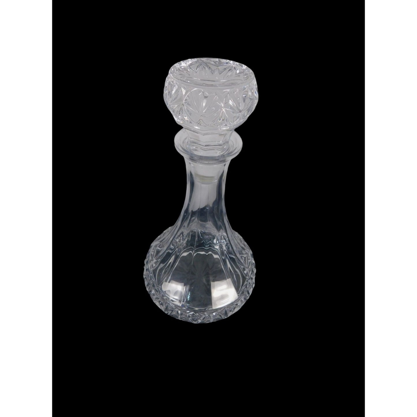 Vintage Crystal Glass Decanter With Stopper Elegant Cut Design For Whiskey/Wine