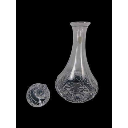 Vintage Crystal Glass Decanter With Stopper Elegant Cut Design For Whiskey/Wine