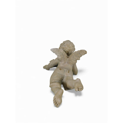 Antique-Style Resin Cherub Angel Figurine Playing Violin