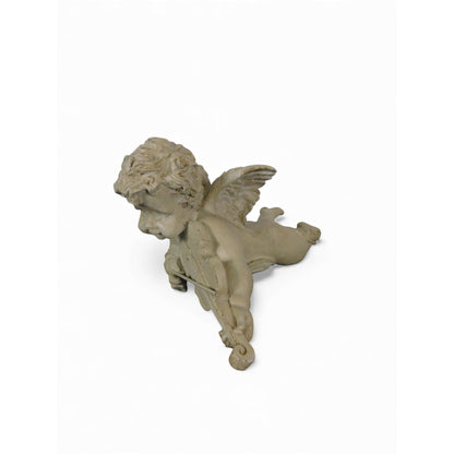 Antique-Style Resin Cherub Angel Figurine Playing Violin