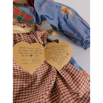 Vintage 1997 Heartfelt Collectibles Gracie Rag Doll American Artists 24 Inch