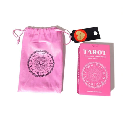 Smoostart Pink Tarot Cards w/ Meanings Guidebook Zodiac Set
