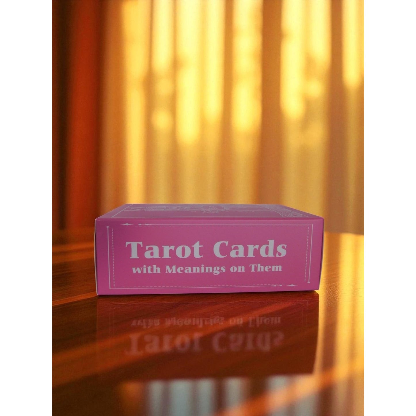 Smoostart Pink Tarot Cards w/ Meanings Guidebook Zodiac Set