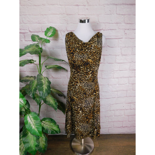 Jones Wear Special Occasions Day To Dinner Leopard Print Dress Size 6