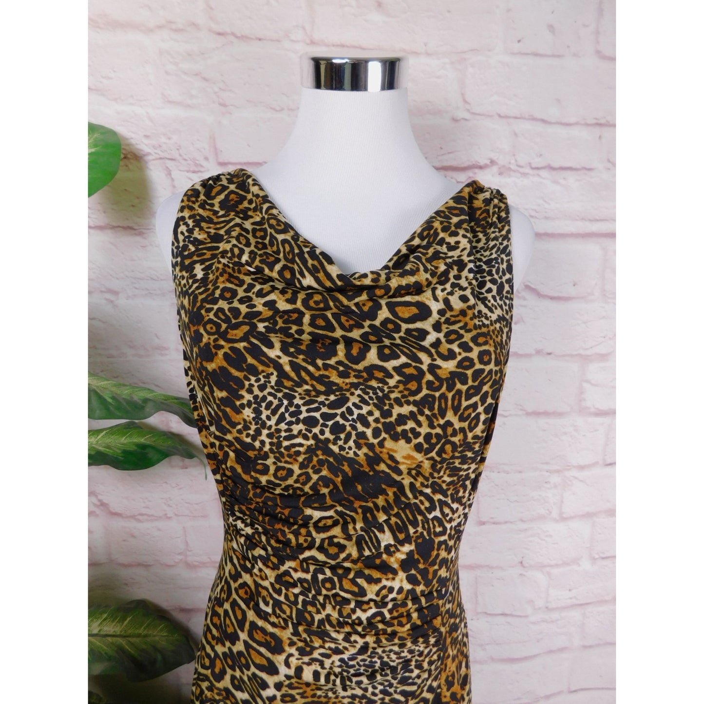 Jones Wear Special Occasions Day To Dinner Leopard Print Dress Size 6
