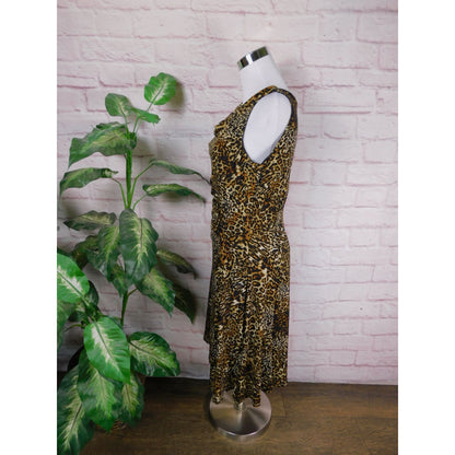 Jones Wear Special Occasions Day To Dinner Leopard Print Dress Size 6