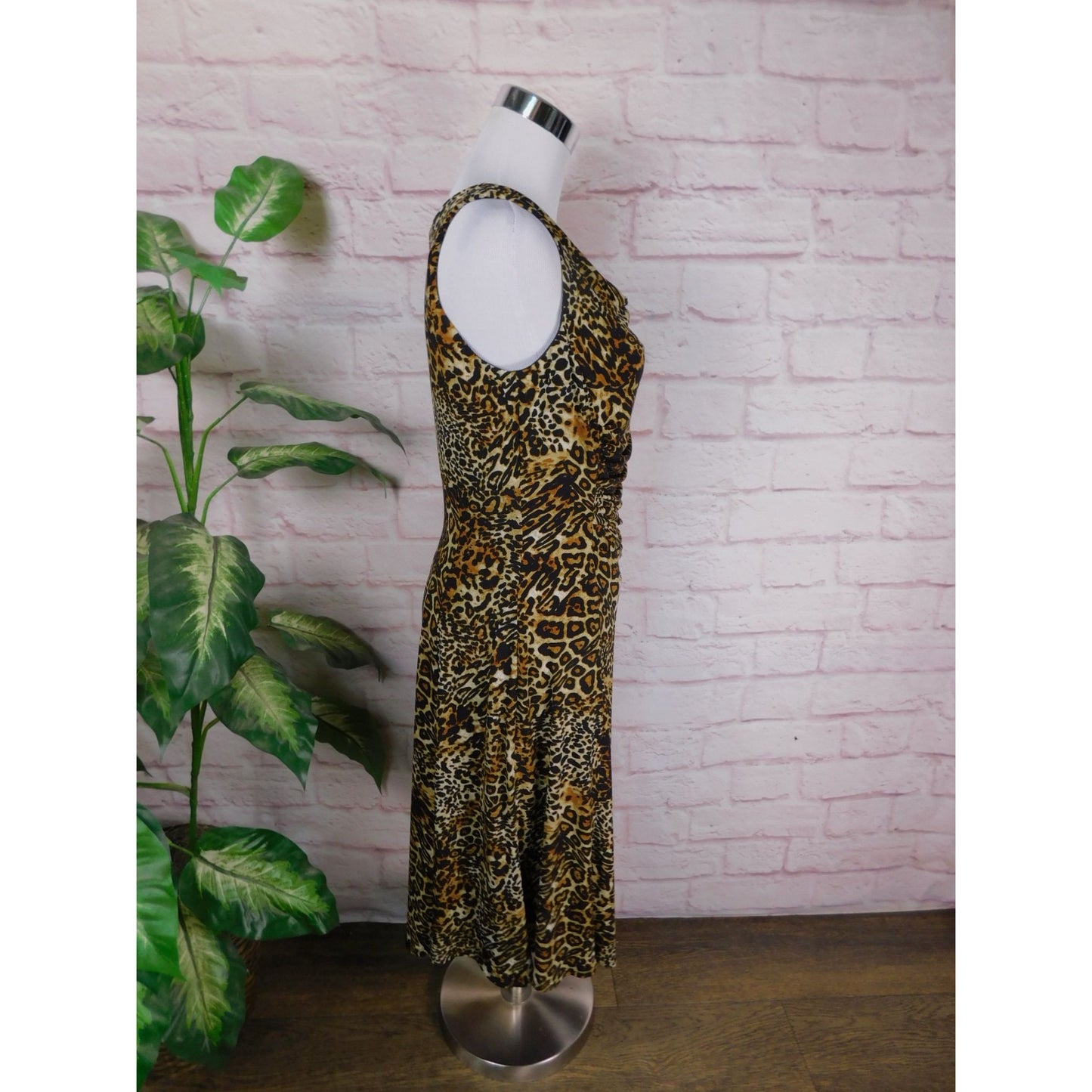Jones Wear Special Occasions Day To Dinner Leopard Print Dress Size 6