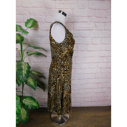 Jones Wear Special Occasions Day To Dinner Leopard Print Dress Size 6