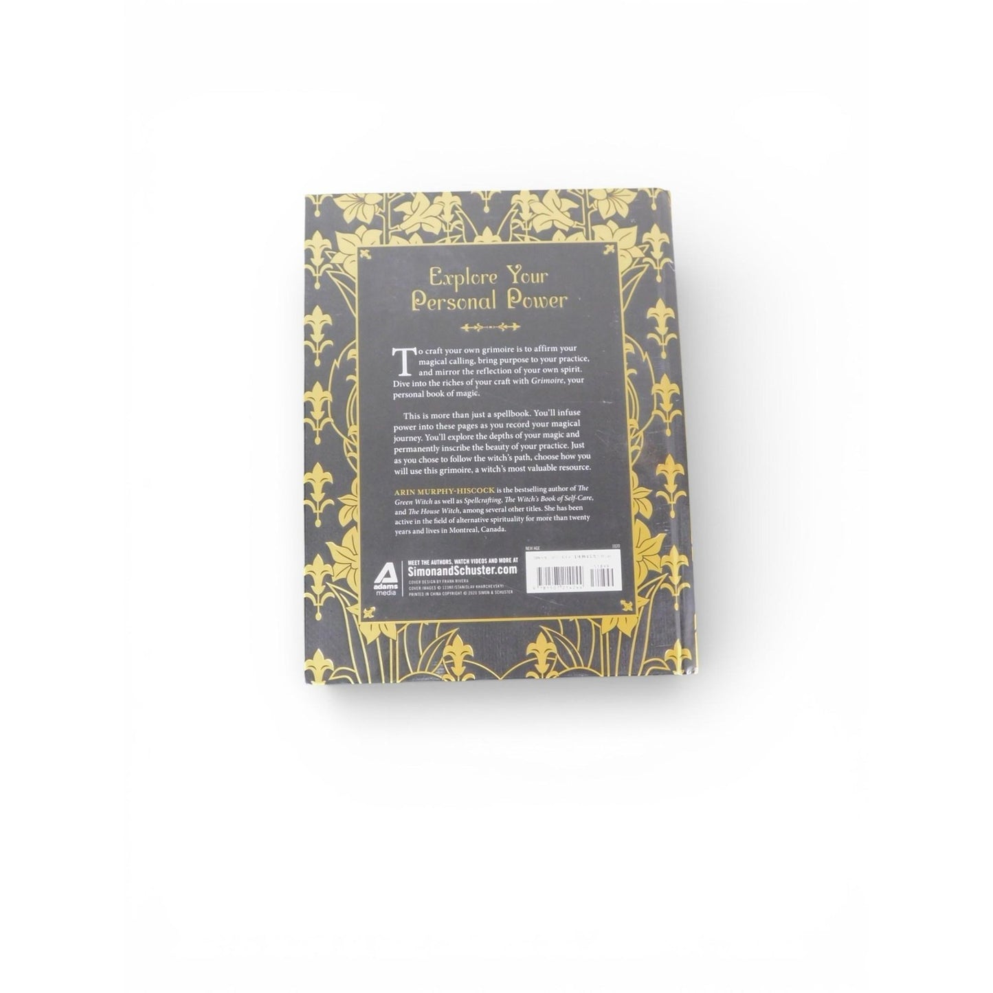 Grimoire Arin Murphy-Hiscock Adams Media Black Gold HC Witchcraft Magic Journal