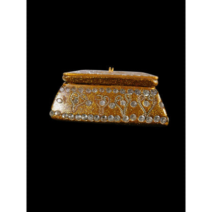 Jeweled Metal Trinket Box Set of 3 – Boho Indian Gilded Decor