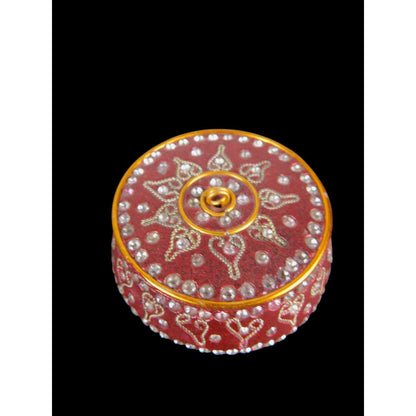 Jeweled Metal Trinket Box Set of 3 – Boho Indian Gilded Decor
