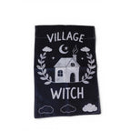Village Witch Garden Flag 18x12 Black White House Clouds Halloween Yard Decor