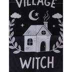 Village Witch Garden Flag 18x12 Black White House Clouds Halloween Yard Decor