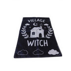 Village Witch Garden Flag 18x12 Black White House Clouds Halloween Yard Decor