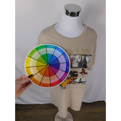 A Book A Day Tee Beige Fantasy Graphic T-Shirt Bella + Canvas L