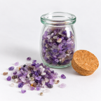 Amethyst Crystal Chips, 5 oz Glass Jar