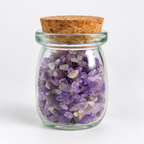 Amethyst Crystal Chips, 5 oz Glass Jar