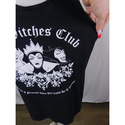 Bad Witches Club Shirt Women's Large Black Tank Top Graphic Goth