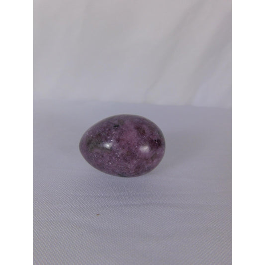 Small Lepidolite Stone Egg Polished Purple Crystal Witch Altar Decor Stone