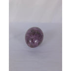 Small Lepidolite Stone Egg Polished Purple Crystal Witch Altar Decor Stone