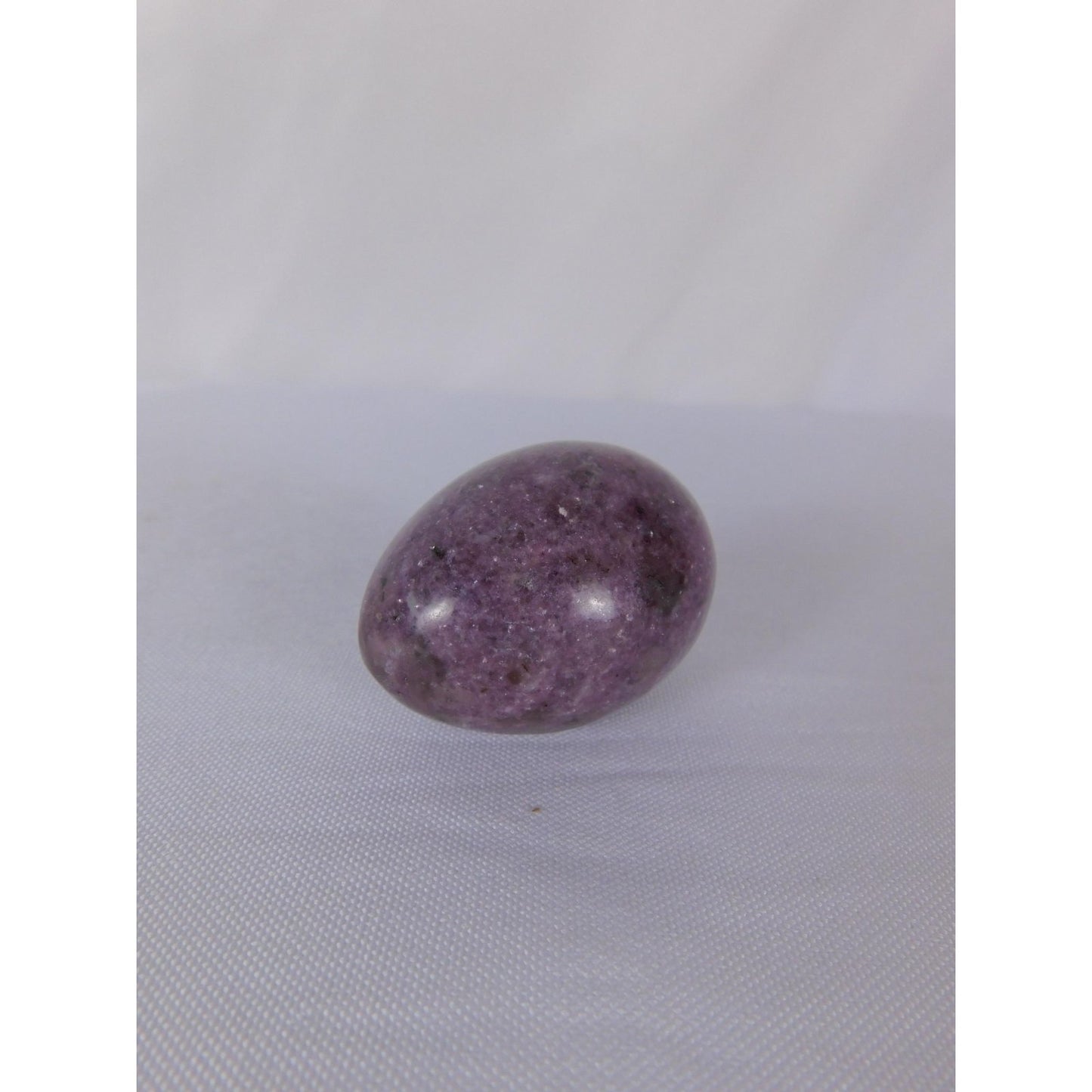 Small Lepidolite Stone Egg Polished Purple Crystal Witch Altar Decor Stone