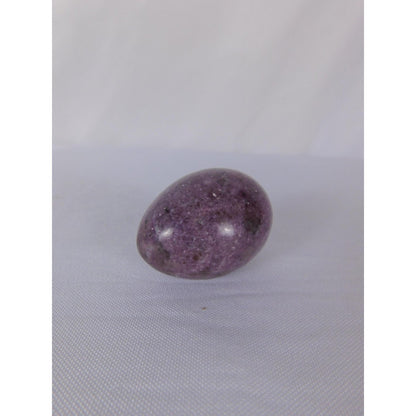 Small Lepidolite Stone Egg Polished Purple Crystal Witch Altar Decor Stone