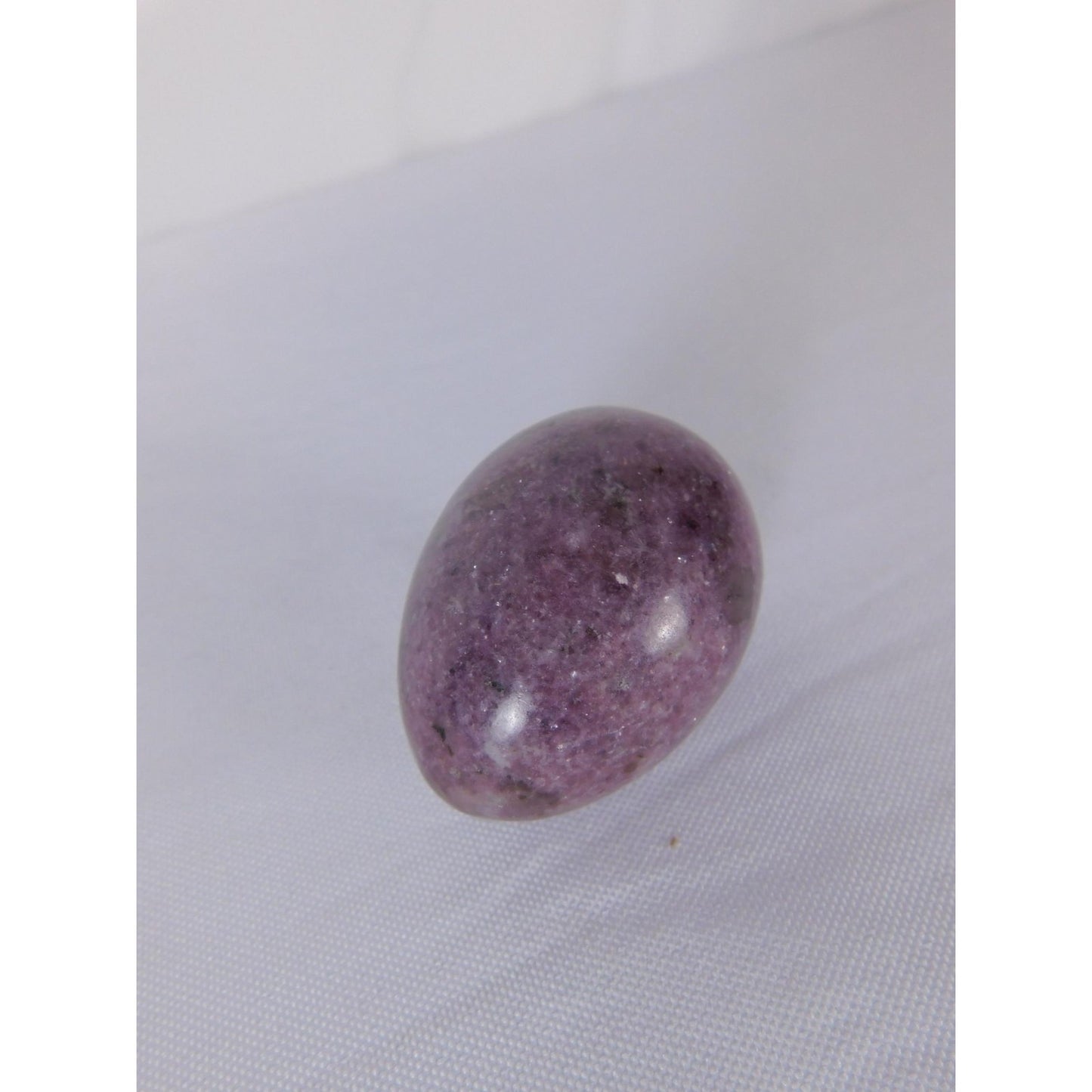 Small Lepidolite Stone Egg Polished Purple Crystal Witch Altar Decor Stone