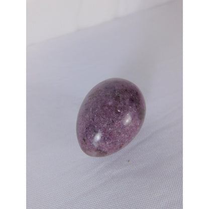 Small Lepidolite Stone Egg Polished Purple Crystal Witch Altar Decor Stone