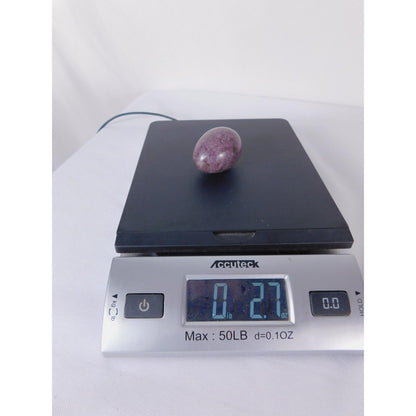 Small Lepidolite Stone Egg Polished Purple Crystal Witch Altar Decor Stone
