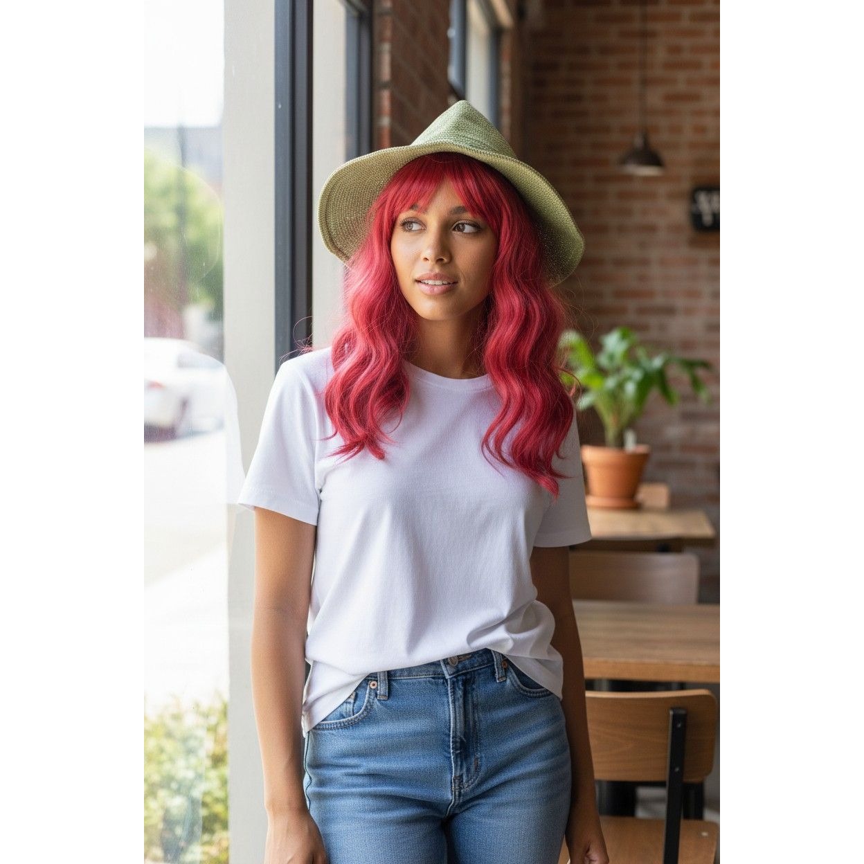 Green Woven Wool Blend Witch Hat - Adult Ritual & Everyday Wear - New