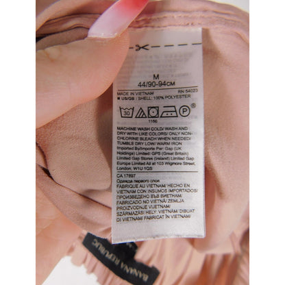 Banana Republic Blush Satin Blouse M V-Neck Ruffle